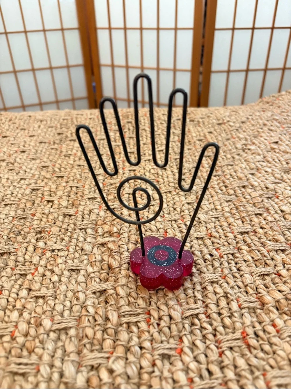 Hand-Carved Wooden Hand Jewelry Holder – Brown
